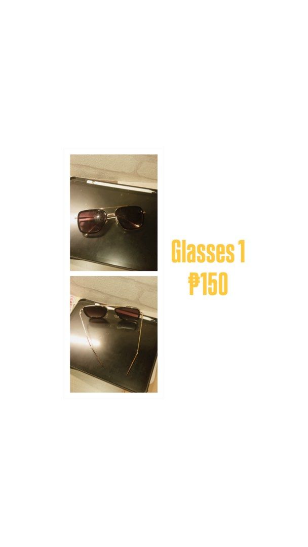 Chic Glasses - sun glasses - cool glasses-luxary dior classes (Category: Sunglasses & Eyewear) located in Pasig City. Submitted by nastkutu (Listing ID 1464946804, Image 3). Description: Glass 1,2,3: ₱409 Glass 1,2,3,4: ₱1,509 Glass 1:₱150 Glass 2:₱169 Glass 3:₱120 DIOR GLASSES: ₱1,200 - Bundle includes 3 distinct pairs of geometric glasses - Features 1 clear frame and 2 tinted - durable metal and acetate -they’re in good condition. -dm for more 