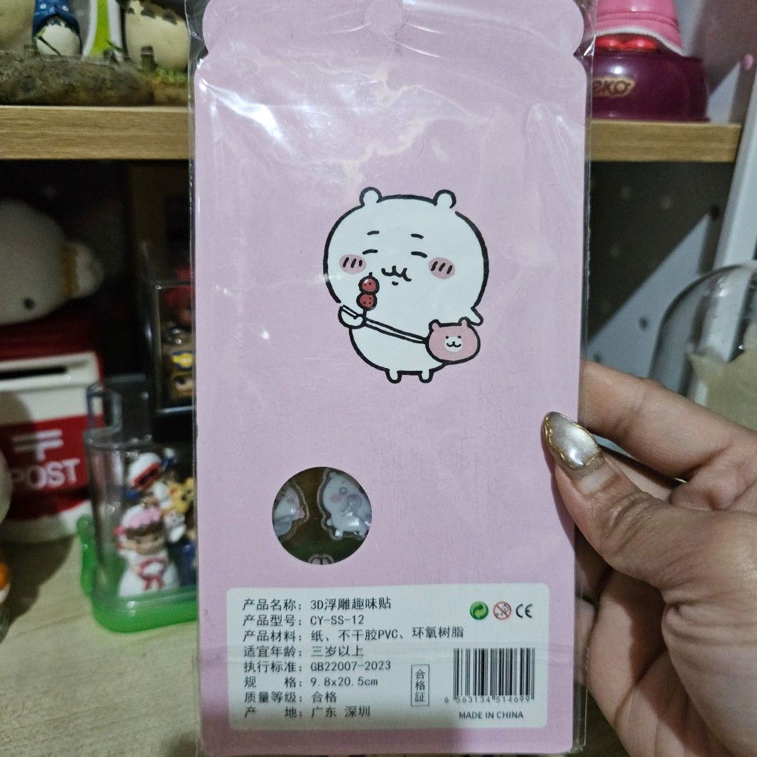 Chiikawa 3D Pop Stickers (Category: Stationery & School Supplies) located in Manila. Submitted by lovelylovesjapan (Listing ID 1464862399, Image 2). Description: 🌸The item is on-hand and authentic from Japan 🌸Mode of Payment (MOP): GCASH/Bank Transfer 🌸Mode of Delivery (MOD): J&T or Lalamove (Shipping every Saturday and Sunday) Notes: 🩷Breakable items are packed with care and caution. Seller will not be held liable for any damages incurred by