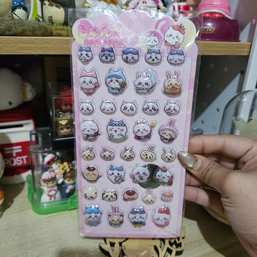 Chiikawa 3D Pop Stickers (Category: Stationery & School Supplies) located in Manila. Submitted by lovelylovesjapan (Listing ID 1464862399, Image 1). Description: 🌸The item is on-hand and authentic from Japan 🌸Mode of Payment (MOP): GCASH/Bank Transfer 🌸Mode of Delivery (MOD): J&T or Lalamove (Shipping every Saturday and Sunday) Notes: 🩷Breakable items are packed with care and caution. Seller will not be held liable for any damages incurred by