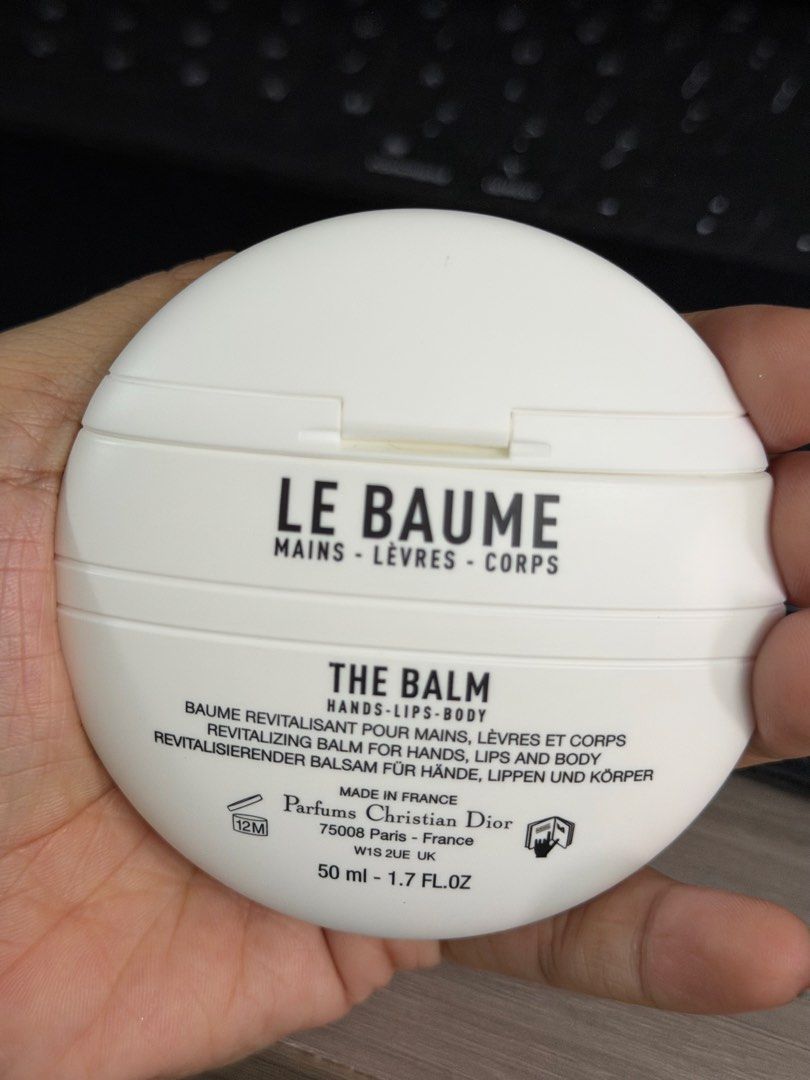 Christian Dior Le Baume Multi-Purpose Balm 50ml (Category: Makeup) located in Manila. Submitted by karminareyes123 (Listing ID 1464921811, Image 2). Description: - Product: Dior Le Baume Multi-Purpose Cream - Size: 50 ml / 1.7 oz (Generous size, great for travel) - Usage: Suitable for hands, lips, and body - Design: Iconic pebble-shaped case with Christian Dior branding - Origin: Made in France - Condition: Brand new and 100% authentic.