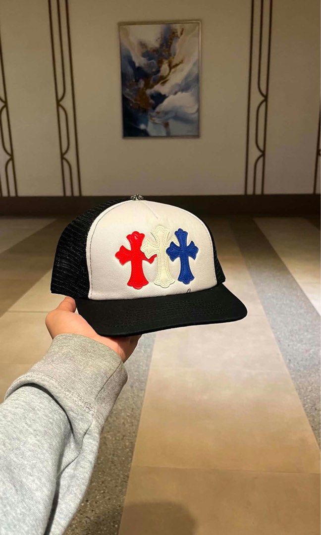 Chrome Hearts Cross Patch Black Cap (Category: Caps & Hats) located in Quezon City. Submitted by klovr_ (Listing ID 1464867254, Image 1). Description: ⋆.˚⤷ 450 + sf ⋆.˚⤷ Chrome Hearts ⋆.˚⤷ Brand new ⋆.˚⤷ Can DM me for more pictures of the cap mop: bank transfer, gcash, cod (if meet up) loc: around manila and quezon city only.