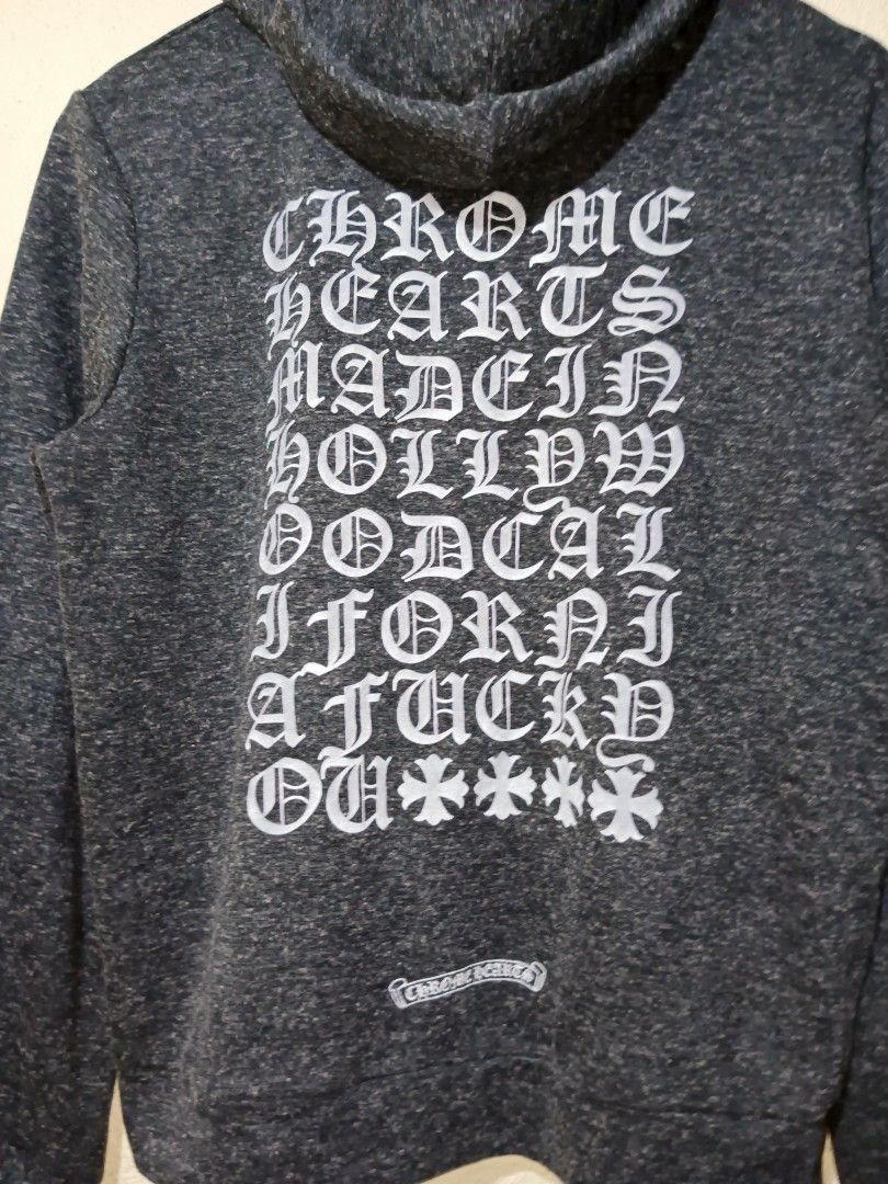 Chrome Hearts Hollywood (Category: Activewear) located in San Pablo. Submitted by thriftyjd (Listing ID 1464879780, Image 2). Description: Dimes: L23.5 x 21.5 Condition/color rate: 9/10 Issue: cutwashtag only.