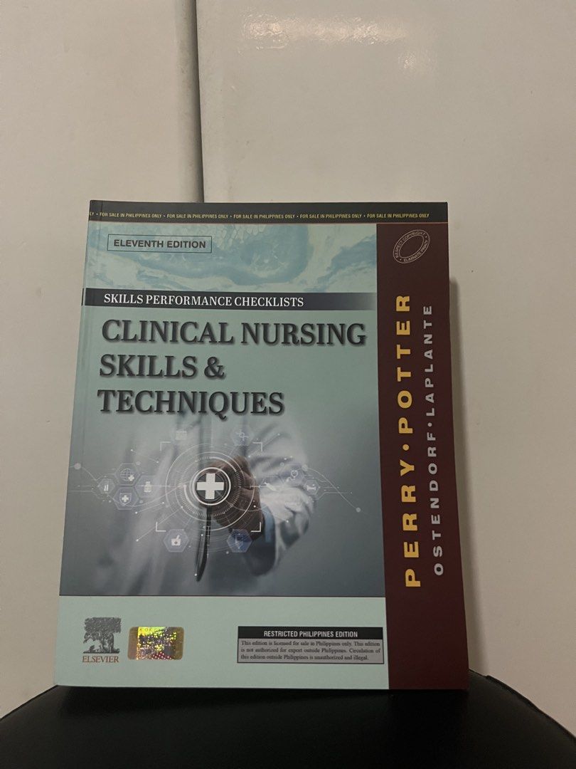 Clinical Nursing Skills & Techniques Eleventh Edition Perry Potter (Category: Textbooks) located in San Fernando. Submitted by vielviste (Listing ID 1464862600, Image 1). Description: - Title: Nursing Textbook (11th Edition) by Perry, Potter, Ostendorf, and Laplante - Publisher: Elsevier (Restricted Philippines Edition) - Condition: Excellent, clean cover, crisp spine, and sharp corners - Features: Loaded with skills checklists and step-by-step t