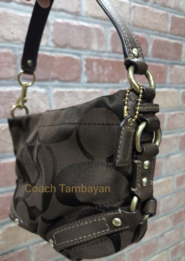 Coach choco mini carly (Category: Luxury Bags & Wallets) located in Cebu City. Submitted by summerfae (Listing ID 1464830235, Image 3). Description: Prestine condition.