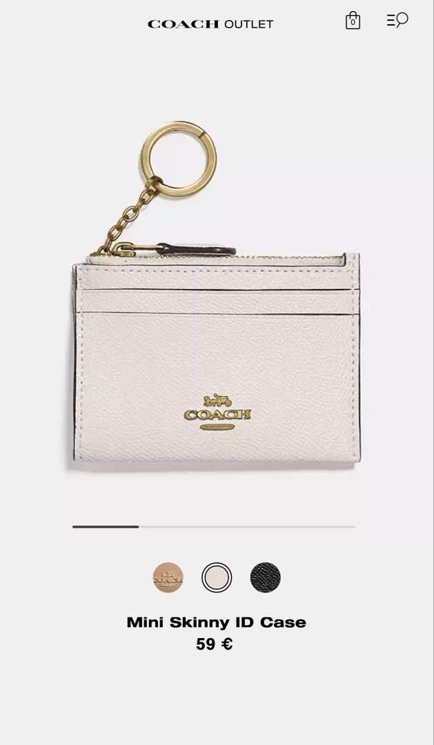 Coach Mini Skinny ID Case Chalk (Category: Wallets & Card holders) located in Caloocan City. Submitted by patchramos17-08666 (Listing ID 1464849586, Image 3). Description: For Sale!! Authentic Coach ID Case Never been used Got as a gift from a friend from Canada Rfs. Not my style or preferrence Still negotiable. Loc. Cavite open for meet up in PITX..