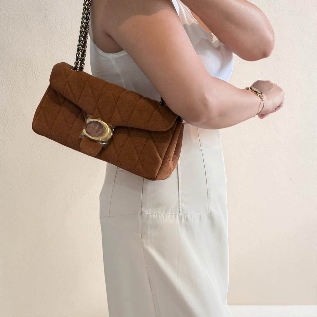 Coach Tabby 26 in Suede (Category: Shoulder Bags) located in Quezon City. Submitted by bagsboutiqueph (Listing ID 1464967281, Image 3). Description: LAST PRICE POSTED. LIMITED STOCKS! BRANDNEW WITH INCLUSIONS. COLOR MAY SLIGHTLY VARY IN ACTUAL DUE TO LIGHTING AND CAMERA SETTING. OTHER PHOTOS WILL BE SEND DURING PURCHASE AND FOR SURE BUYERS ONLY. WHEN IN DOUBT, DO NOT ORDER. THANK YOU..
