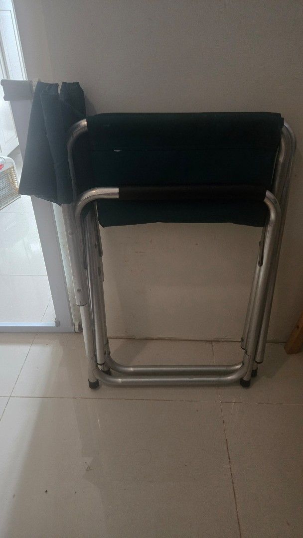 Coleman Portable Folding Camping Chair (Category: Hiking & Camping) located in Mandaluyong City. Submitted by ohayouclub (Listing ID 1464802751, Image 3). Description: - Authentic Coleman folding chair - Dark green fabric with durable aluminum frame - Packs up flat for hassle-free storage and transport - Non-slip rubber caps on legs for indoor and outdoor stability - Comfortable seat height - Ideal for camping trips, picnics, outdoor events, or e