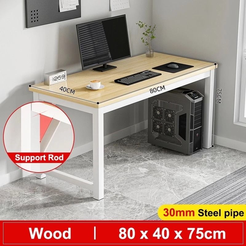 Computer Desk Study Table Notebook table office table Student Study table Computer Table (Category: Tables & Sets) located in Singapore. Submitted by _luxehomeliving_ (Listing ID 1464840960, Image 2). Description: 👍【Product Features】: ✅Upgrade: with diagonal braces (triangular structure). Thickened support legs. The structure is stronger! ✅Large, smooth and hard surface for writing, reading and paperwork. ✅It is very suitable for you to use for 