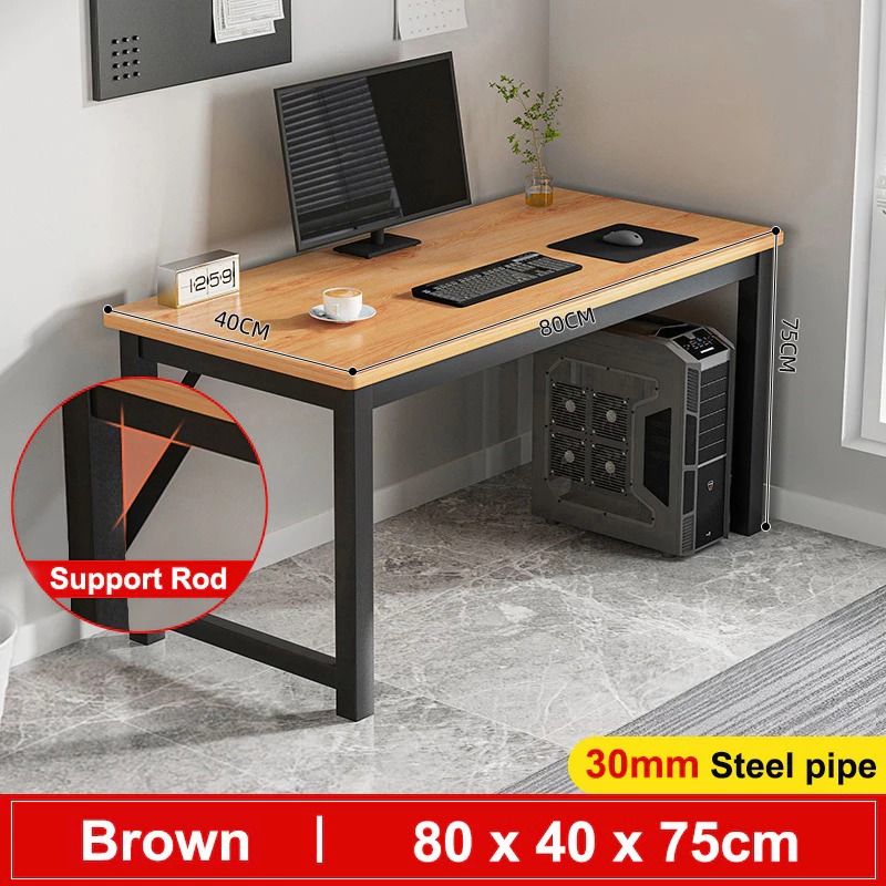 Computer Desk Study Table Notebook table office table Student Study table Computer Table (Category: Tables & Sets) located in Singapore. Submitted by _luxehomeliving_ (Listing ID 1464842624, Image 2). Description: ✅Upgrade: with diagonal braces (triangular structure). Thickened support legs. The structure is stronger! ✅Large, smooth and hard surface for writing, reading and paperwork. ✅It is very suitable for you to use for office and study. ✅Eas