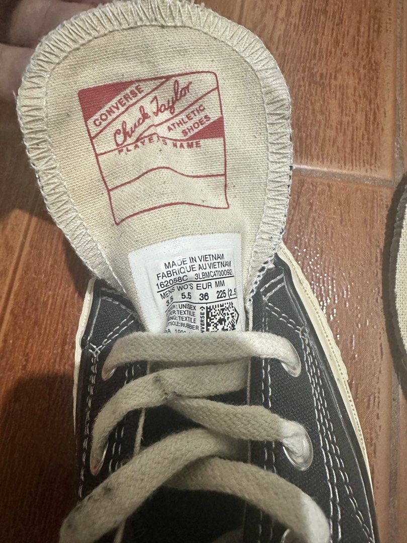 Converse chuck Taylor (Category: Shoe inserts) located in Cauayan City . Submitted by dljlb (Listing ID 1464820085, Image 3). Description: converse chuck taylor original size 36 euro unisex excellent condition no issue scannable qr code color rate 10/10.