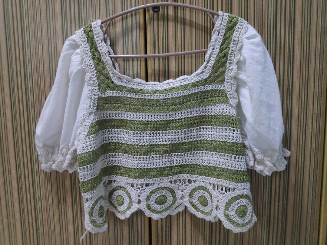 Crochet croptop size L (Category: Others Tops) located in Plaridel. Submitted by tonilousg (Listing ID 1464843543, Image 2). Description: preloved crochet croptop size: L php 100 Plaridel, Bulacan shapi chckout.