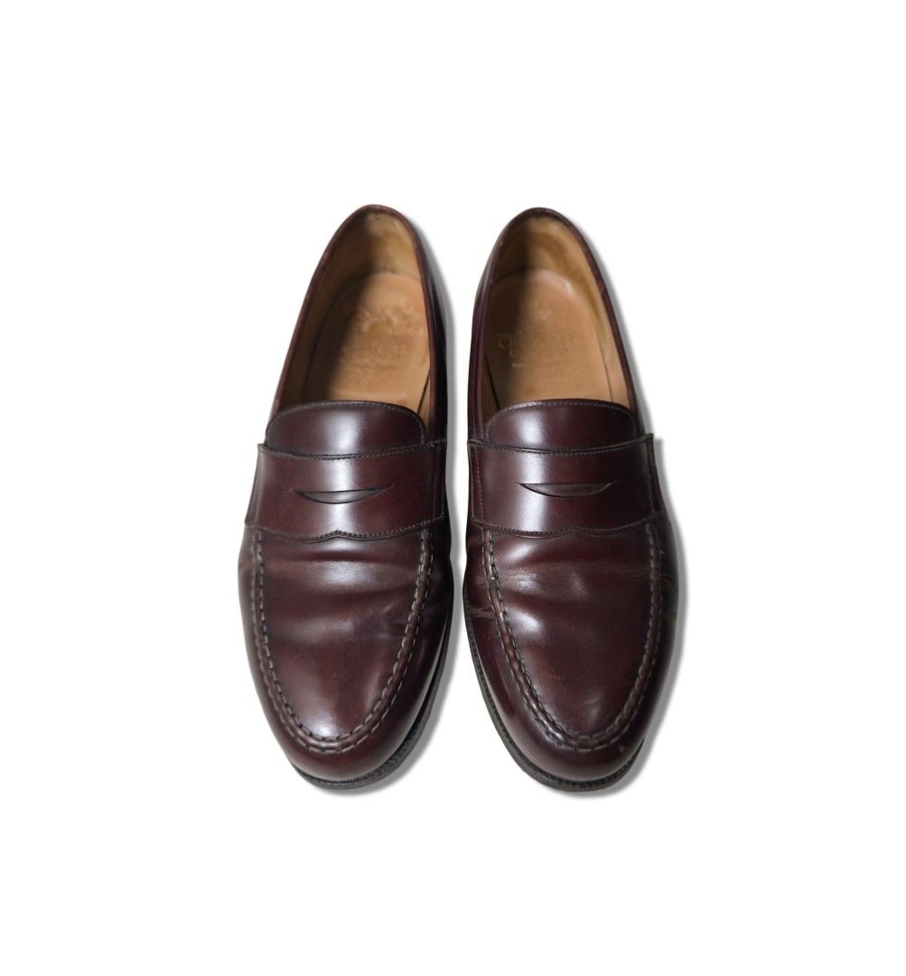 Crockett & Jones Boston Cavalry Calf (Category: Dress Shoes) located in Mandaluyong City. Submitted by amekaji_store (Listing ID 1464877215, Image 1). Description: Crockett & Jones Boston Cavalry Calf Dark Burgundy Size: UK8E With normal signs of wear and patina. Minor scuffs on the left shoe toebox. Minimal heel drags and outsole wear. An original and classic penny loafer made from Calvary Calf on a Goodyear Welted single leather sole. A versati