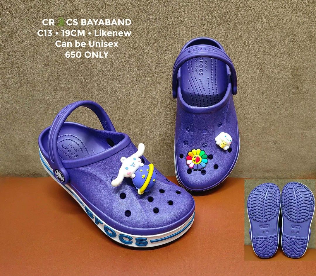 CROCS BAYABAND CLOG (Category: Babies & Kids Fashion) located in Cebu City. Submitted by shopwithshee (Listing ID 1464932176, Image 1). Description: Hi🖐 Welcome to my shop! All items are guaranteed 💯 orig. All Br@nded preloved items with ff conditions; Likenew ( LN), Excellent Used condition ( EUC), Very good condition (VGUC) Kindly refer Details in the pic. Dont hesitate to dm for more pics and angle you want to see. I will be happy to respond