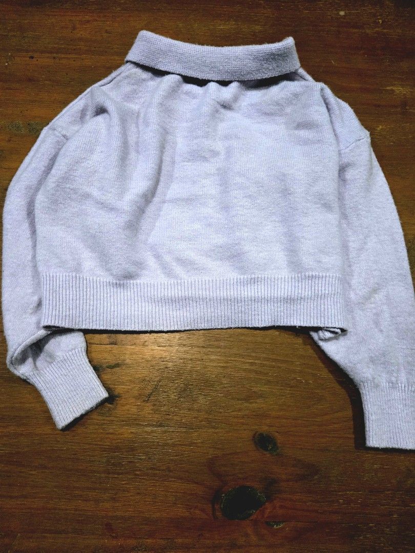 Crop top Cardigan/Blouse (Category: Women's Watches) located in Manila. Submitted by oki.ukay (Listing ID 1464892632, Image 3). Description: Crop top Cardigan/Blouse -Color: Light Violet -Best fit s-m women.