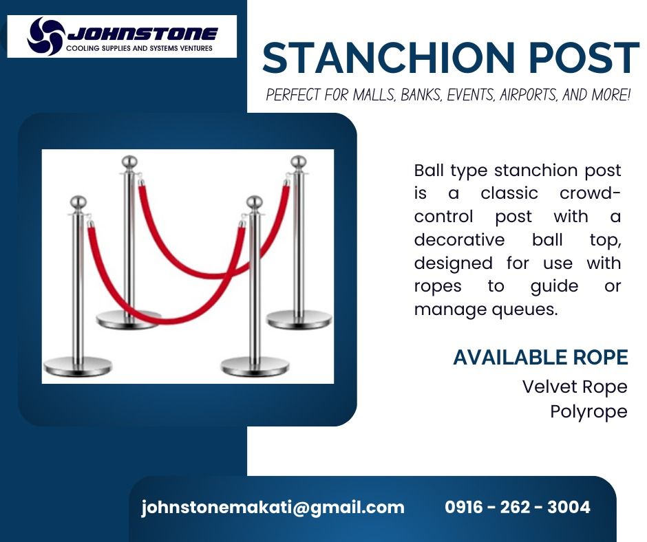 Crowd Control Stanchion Barrier (Category: Everything Else Others) located in Makati City. Submitted by johnstone_mkt (Listing ID 1464800867, Image 1). Description: 🌏 We Can Deliver Nationwide 👉 AP Cargo, LBC & Lalamove (🛳️ Sea /✈️ Air Freight) ✅ 💯 Guaranteed Seller ✅ High Quality Products ✅ 💯 Legit Distributor ✅ Complete Documents 📩 Message us now for price, specifications, and availability..