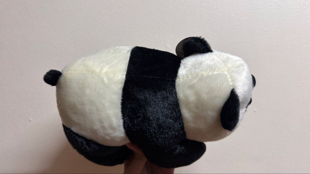 Cute Panda Stuffed Animal Plush Toy (Category: Plushies & Soft Toys) located in Manila. Submitted by fcloset24 (Listing ID 1464851489, Image 3). Description: - Item: Black and white plush panda toy - Size: Medium - Condition: Brand new with tag attached, 100% clean with zero tears or stains - Features: Super soft fabric, stuffed body, secure plastic bead eye.