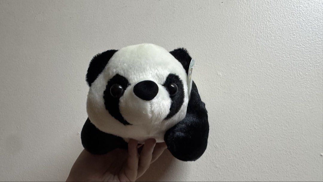 Cute Panda Stuffed Animal Plush Toy (Category: Plushies & Soft Toys) located in Manila. Submitted by fcloset24 (Listing ID 1464851489, Image 2). Description: - Item: Black and white plush panda toy - Size: Medium - Condition: Brand new with tag attached, 100% clean with zero tears or stains - Features: Super soft fabric, stuffed body, secure plastic bead eye.