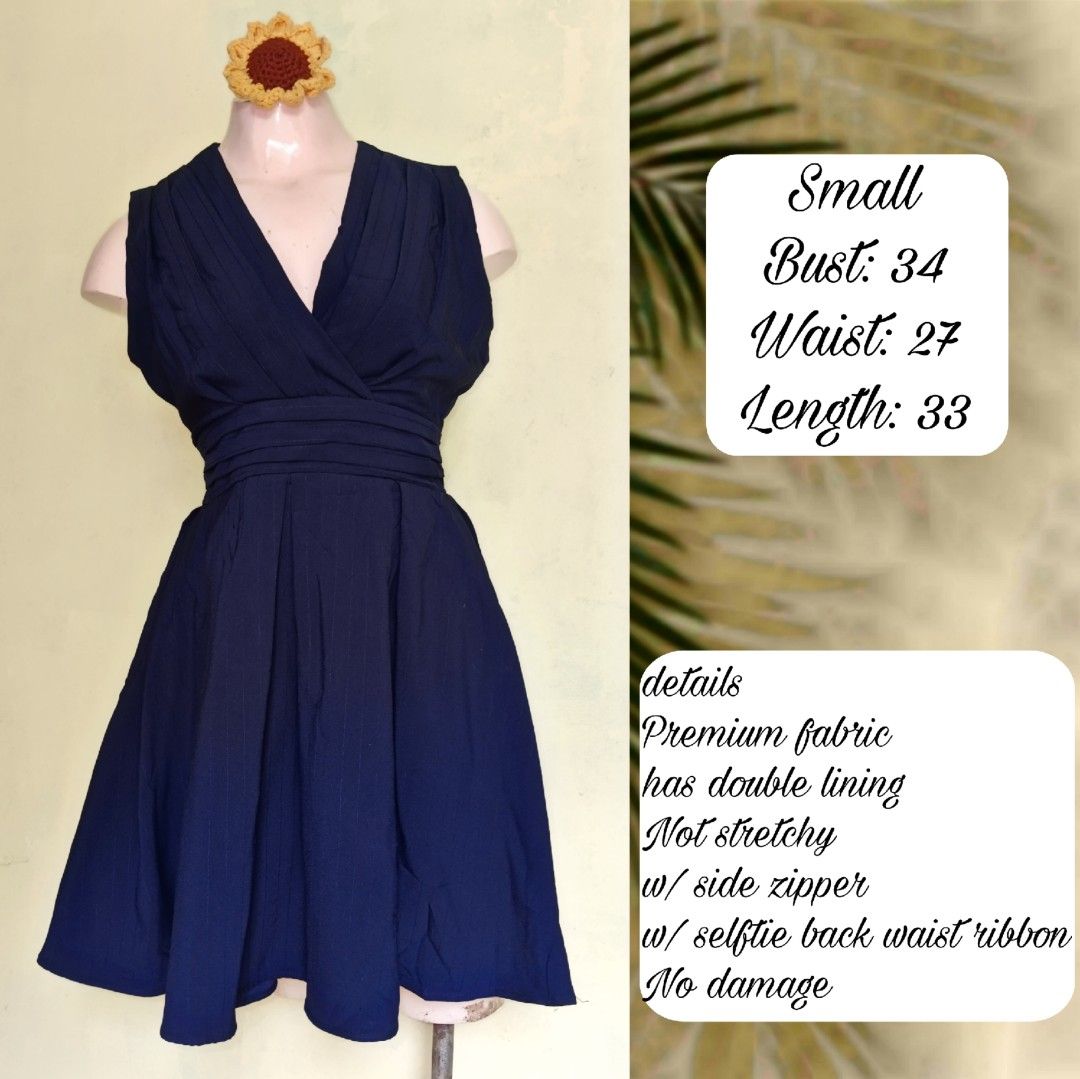 Dark blue dress (Category: Dresses) located in Quezon City. Submitted by jinniesfashionbuotique (Listing ID 1464787155, Image 1). Description: .