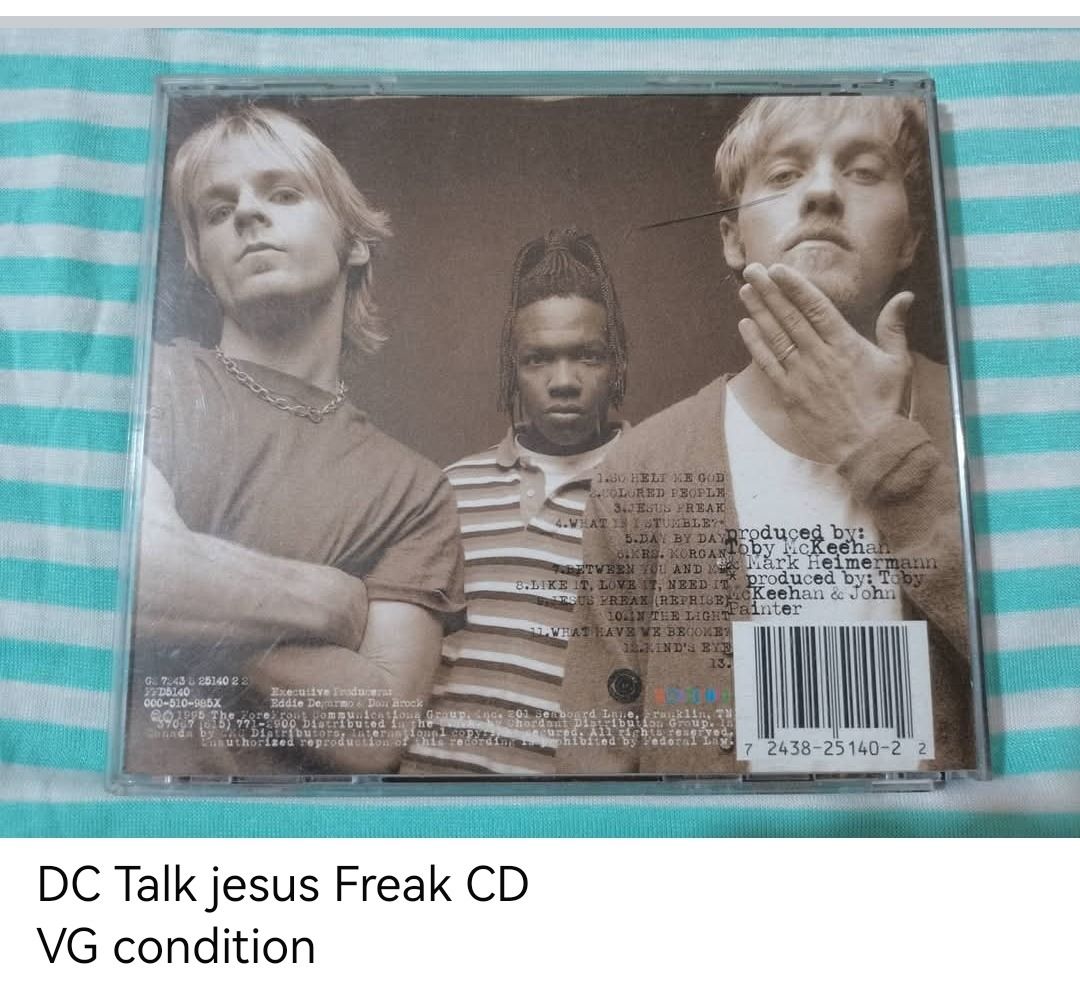 DC Talk jesus Freak CD (unsealed) (Category: CDs & DVDs) located in Dangcagan. Submitted by cd_haven5 (Listing ID 1464809051, Image 2). Description: #FORSALE #FORSALE #FORSALE #Authentic #Legit #Original We only sell original items. All items posted are on hand. Please message me for availability of the item/s because the items are also posted on my other online stores. All items are imported unless stated PH. We also accept Pre-orders. Payment M
