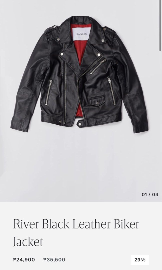 Deadwood biker Leather jacket Large Lambskin (Category: Coats, Jackets and Outerwear) located in Baguio. Submitted by suffering (Listing ID 1464917663, Image 1). Description: From original Deadwood website Good as new No flaws Used a few times only Size Large please refer to the size guide Baguio City Location .