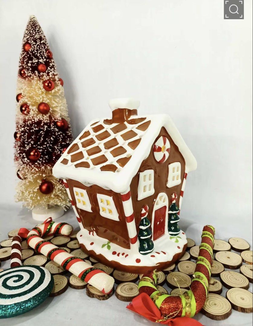 Decorative and Lighted Ceramic Gingerbread House (Category: Other Home Decor) located in Quezon City. Submitted by thequaintshop (Listing ID 1464892666, Image 1). Description: .
