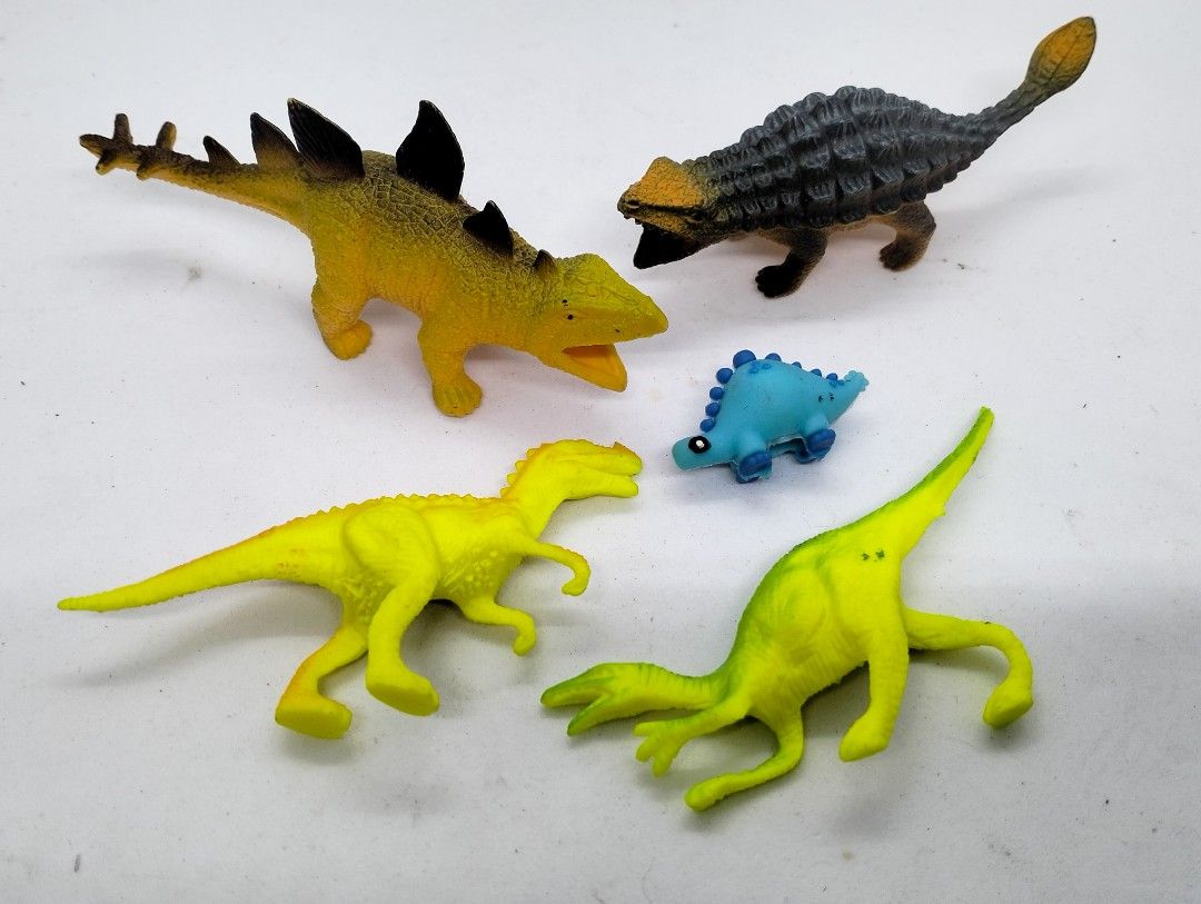 Dinosaur Toy Set (8pcs) (Category: Kids Toys) located in Baguio. Submitted by toys_of_yesteryear (Listing ID 1464934587, Image 3). Description: LOCATION: Baguio City PRICE: posted + sf. Fix price DESCRIPTION: 👉 Mix sizes dinosaur set (8pcs) CONDITION: 👉 Used. 👉 Item description is subjective so buyers are encouraged to rely on their judgement based on the pictures posted before buying. Actual photos posted. 👉 SOLD AS IS, what you see is what 
