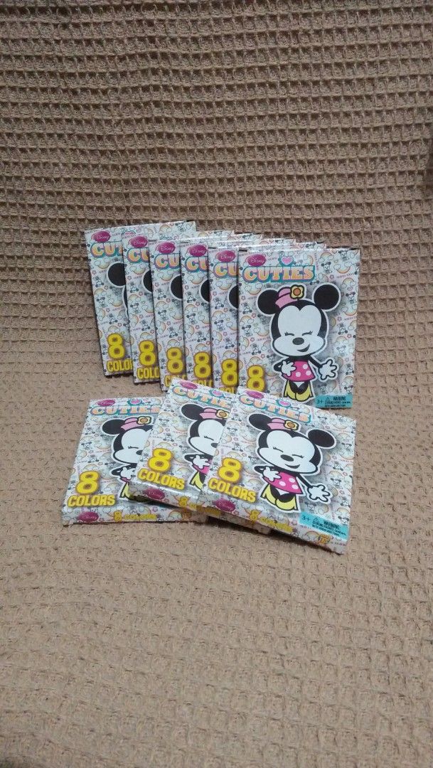 Disney Cuties Minnie Mouse 8 Colors Box (Category: Stationery & School Supplies) located in Valenzuela. Submitted by graciadianna (Listing ID 1464870775, Image 1). Description: - Disney Cuties Minnie Mouse coloring box - Includes 8 different colors per box - 3 Brand new and 5 lightly used, all in original packaging - Perfect for kids' activities, party favors, or small gifts - Multiple boxes available for purchase -take all only.