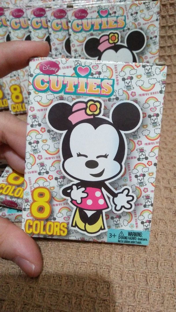 Disney Cuties Minnie Mouse 8 Colors Box (Category: Stationery & School Supplies) located in Valenzuela. Submitted by graciadianna (Listing ID 1464870775, Image 2). Description: - Disney Cuties Minnie Mouse coloring box - Includes 8 different colors per box - 3 Brand new and 5 lightly used, all in original packaging - Perfect for kids' activities, party favors, or small gifts - Multiple boxes available for purchase -take all only.
