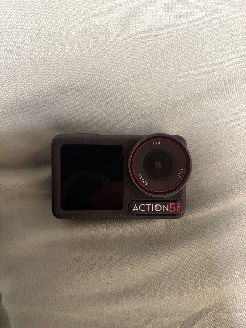 DJI Osmo Action 5 Pro with Accessories & Mic Mini (Category: Cameras) located in Manila. Submitted by hey_phil (Listing ID 1464808909, Image 1). Description: Complete DJI Osmo Action 5 Pro Bundle - DJI Osmo Action 5 Pro setup - 3x Original batteries with multi-battery charger - Extension rod & protective frame - Mini microphone charging case with 2 mics & deadcats - Complete cables & storage pouches included - No SD card Included - Condition: Pri