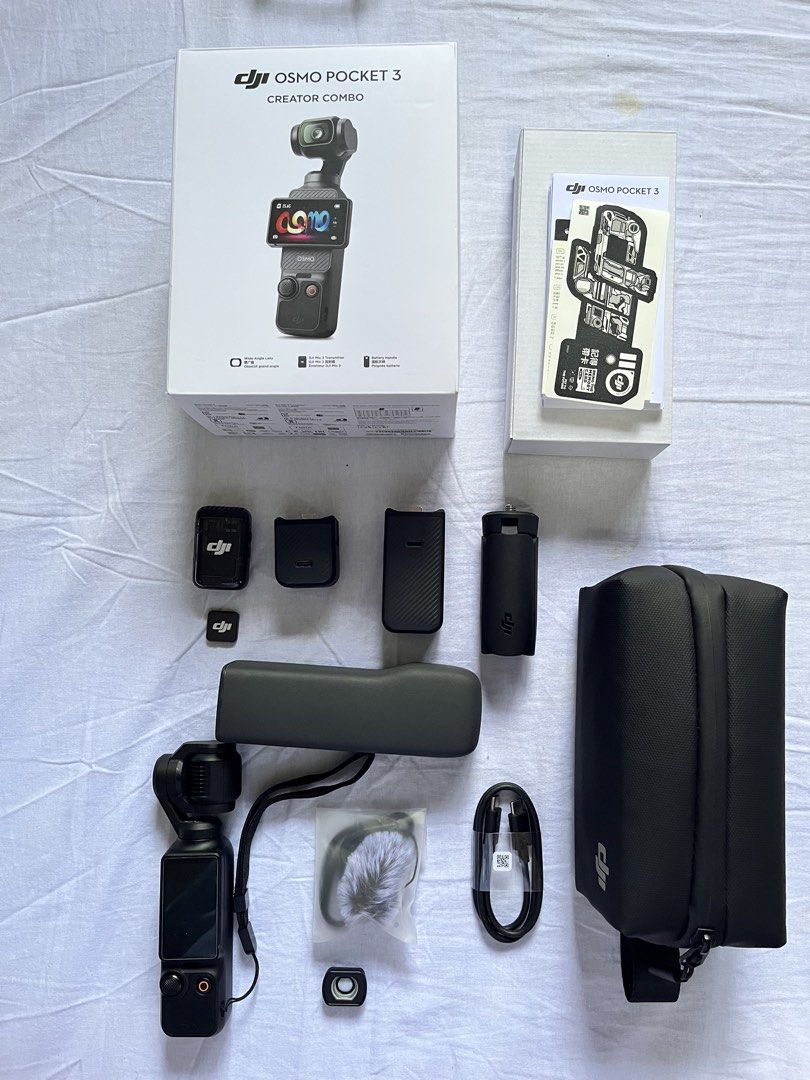 DJI Osmo Pocket 3 Creator Combo (Category: Cameras) located in San Jose. Submitted by roxehfoxeh (Listing ID 1464806585, Image 1). Description: DJI Osmo Pocket 3 Creator Combo, purchased October 2025 from DJI MOA. ✨ Complete original box & inclusions 🧾 With original store receipt ✨ Complete Creator Combo set ✨ Well taken care of ✨ Plus FREE additional accessories 🎁 INCLUDES FREE: • Ulanzi MA66 • Ulanzi PM01 • Sunnylife Bracket • Sunnylife Prote
