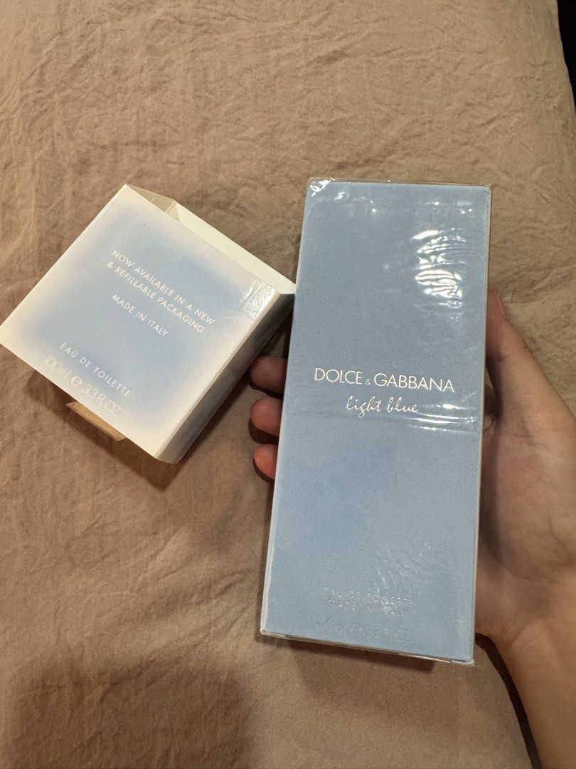 Dolce & Gabbana Light Blue Eau de Toilette 100ml (Category: Fragrance & Deodorants) located in Cagayan de Oro. Submitted by ydrljane (Listing ID 1464786336, Image 2). Description: D&G Light Blue 💙 Brand new & unopened ✨ Original from Dubai 🇦🇪 ₱4,800 (slightly negotiable) PM for meet-up details 💌 📍Cagayan de Oro City.