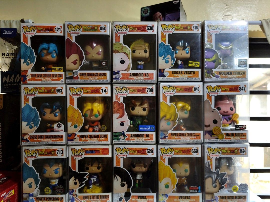 Dragonball Z Funko pop (Category: Figurines & Statues) located in Manila. Submitted by daily.tipid (Listing ID 1464872794, Image 1). Description: 𝐃𝐫𝐚𝐠𝐨𝐧𝐛𝐚𝐥𝐥 𝐙 𝐅𝐮𝐧𝐤𝐨 𝐏𝐨𝐩 𝐧𝐚𝐦𝐚𝐧💥 Hulaan ko na lng price tpos kurutan nyo ng onte SSGSS Goku #121 - 1,399 SSGSS Goku #563 - 999 Vegeta Powering up #713 - 999 Super Saiyan God Vegeta #1868 - 999 Super Saiyan Goku GITD #14 - 999 Goku and Flying Nimbus #109 - 999 Videl - 299 Android 16