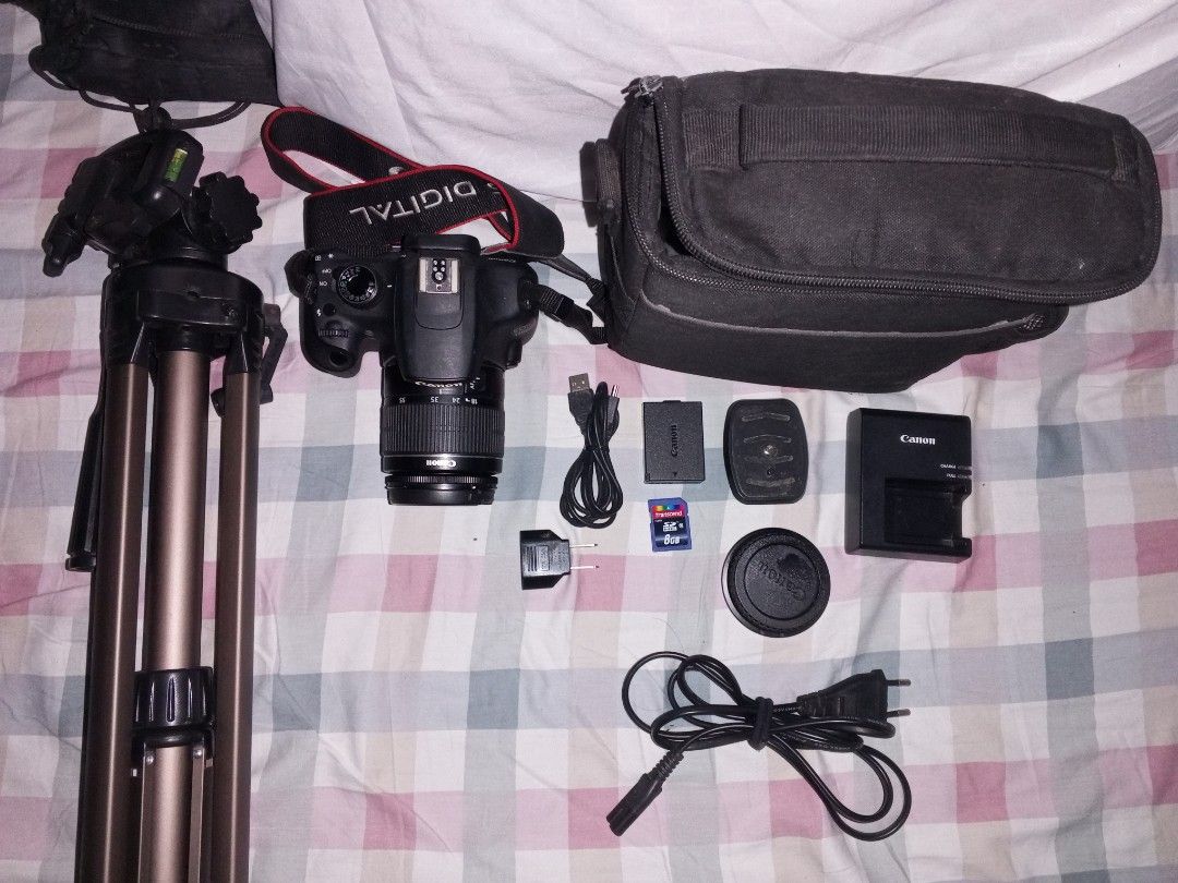DSLR CANON EOS 1200D (Category: Cameras) located in Manila. Submitted by silverwind.8e8c05 (Listing ID 1464957244, Image 1). Description: 📷 CANON EOS 1200D — COMPLETE SET Selling my Canon EOS 1200D, good for beginners, photography, vlogging, or anyone looking for an affordable DSLR. ✨ Condition: • Camera body is working properly • Takes photos & videos • No other known issues • Original Canon parts/accessories • Detachable/replacable lens ⚠️ Len