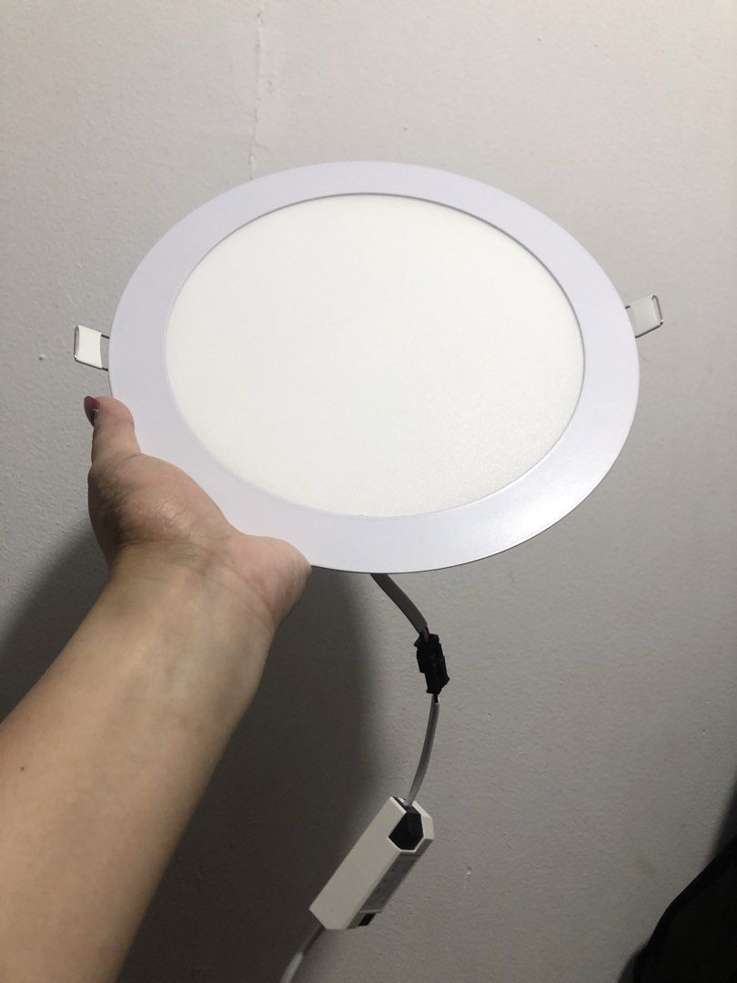 Ecol LED Panel Light Round Recessed Downlight 18w (Category: Lighting) located in Las Pinas. Submitted by calliahscorner (Listing ID 1464814545, Image 1). Description: Take all 4panels -18w each - Model: E-8-18W-2 (18W Round LED Panel Light) - Voltage: Input AC85-265V / Output DC24-72V - Design: Slim white metal casing with frosted diffuser lens - Features: Energy-saving, high brightness output - Inclusions: LED driver box, mounting spring clips,