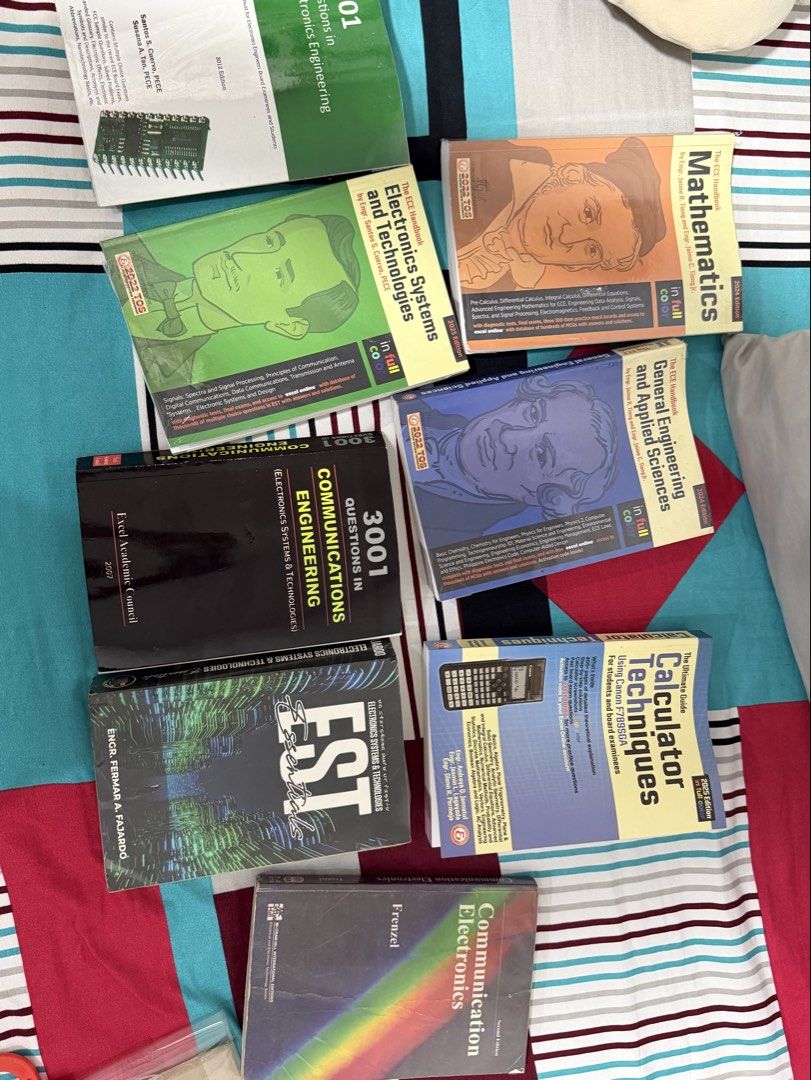 Electronics Engineering Textbooks as pack (Category: Textbooks) located in Manila. Submitted by zealtree.1c7fa9 (Listing ID 1464808818, Image 1). Description: sold as pack po. with tomasi, boylestad pa po wala lang sa picture..