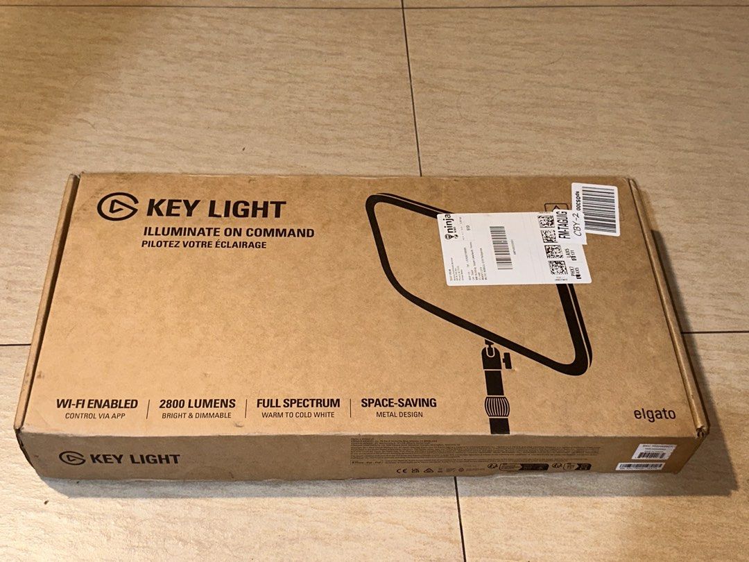 Elgato Key Light Wi-Fi Enabled Studio Light (Category: Lighting & Studio Equipment) located in Makati City. Submitted by leodasal3296940 (Listing ID 1464877197, Image 1). Description: (Almost Brand New) Elgato Key Light (Complete Set) Condition: 9.9/10 (Barely used, 100% working, no scratches) The gold standard for streaming, Zoom calls, and content creation. Soft, glare-free lighting that mounts cleanly to your desk and connects wirelessly to yo