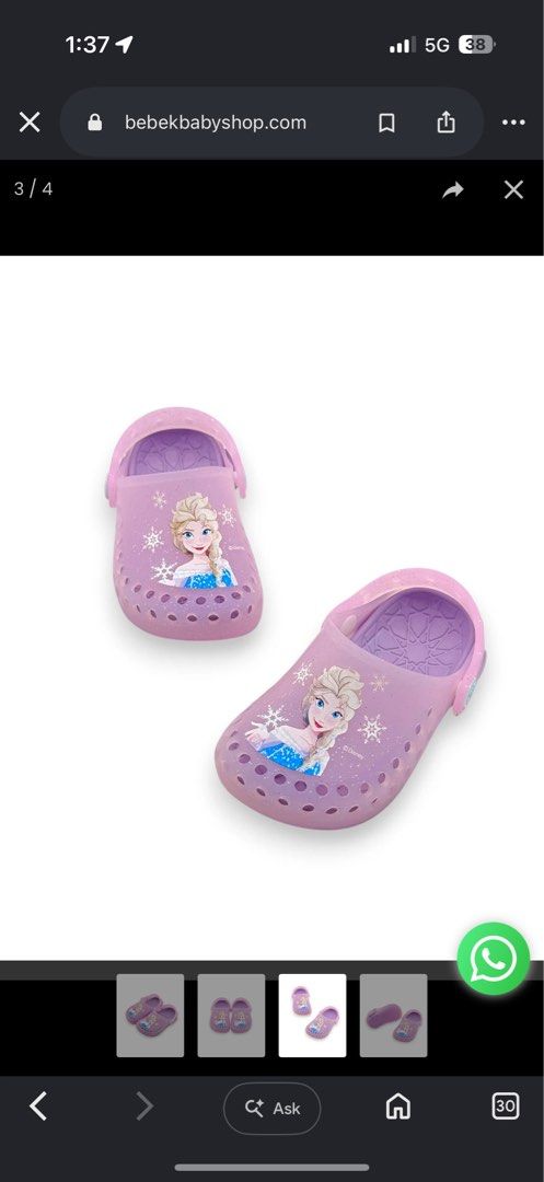 Enchanted elsa crocs (Category: Babies & Kids Fashion) located in Taytay. Submitted by murahubblueapppage (Listing ID 1464948029, Image 2). Description: Brand new Size 24 3-4 yrs old 2500 orig price Size description posted sa last photo Search po sa website nila Bebekbabyshop.com.