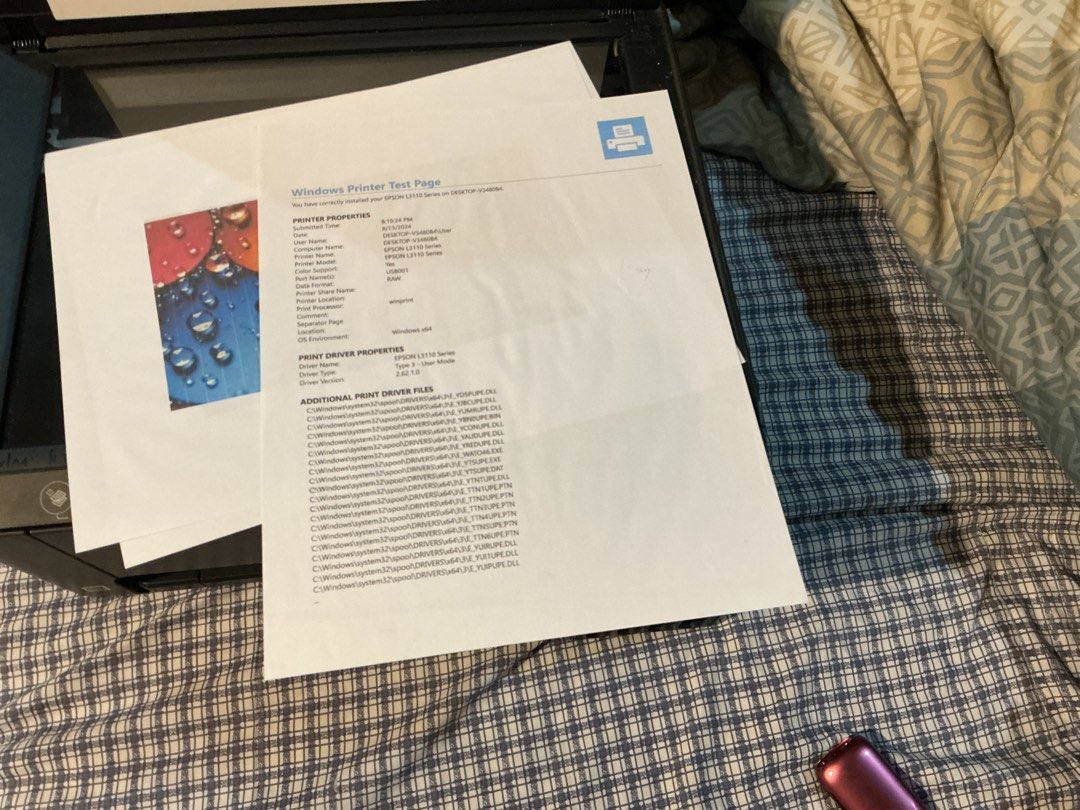 EPSON PRINTER L3110 (Category: Printers, Scanners & Copiers) located in Bulacan. Submitted by dianaramoa (Listing ID 1464884143, Image 2). Description: Never been used. See photos for more infos. No damages or isssues. Binili ng parents para sa anak na lalaki kaso di nagamit kasi hindi siya marunong mag print. .