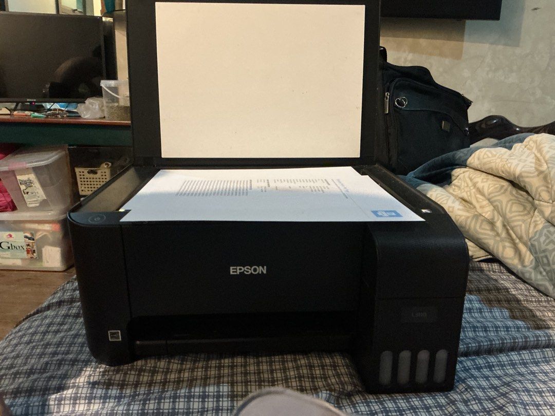 EPSON PRINTER L3110 (Category: Printers, Scanners & Copiers) located in Bulacan. Submitted by dianaramoa (Listing ID 1464884143, Image 1). Description: Never been used. See photos for more infos. No damages or isssues. Binili ng parents para sa anak na lalaki kaso di nagamit kasi hindi siya marunong mag print. .