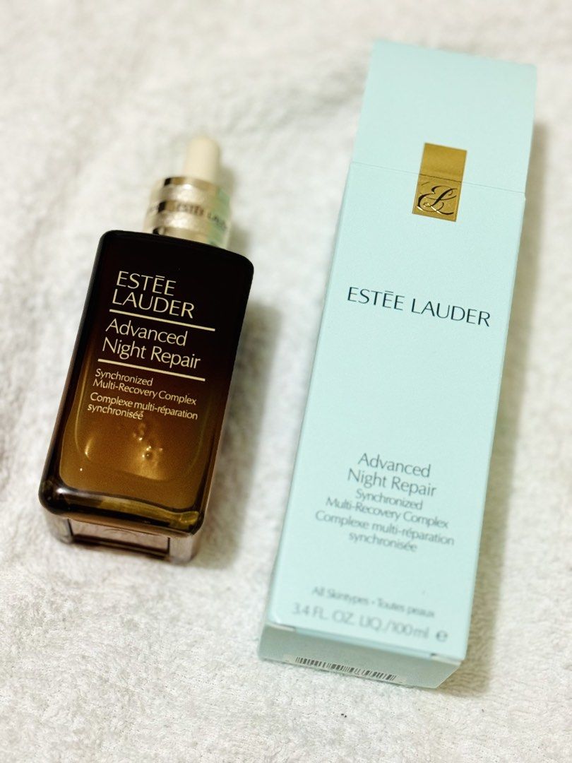 Estée Lauder Advanced Night Repair 100ml (Category: Face Care) located in Cabanatuan. Submitted by floy_francisco (Listing ID 1464896500, Image 1). Description: - Authentic Estée Lauder Advanced Night Repair Synchronized Multi-Recovery Complex - Large 3.4 oz / 100ml bottle with convenient dropper applicator - 100% brand new, unopened, and in its original box - Dermatologist-tested formula, perfect for all skin types - Vanity overstock clear-out, 