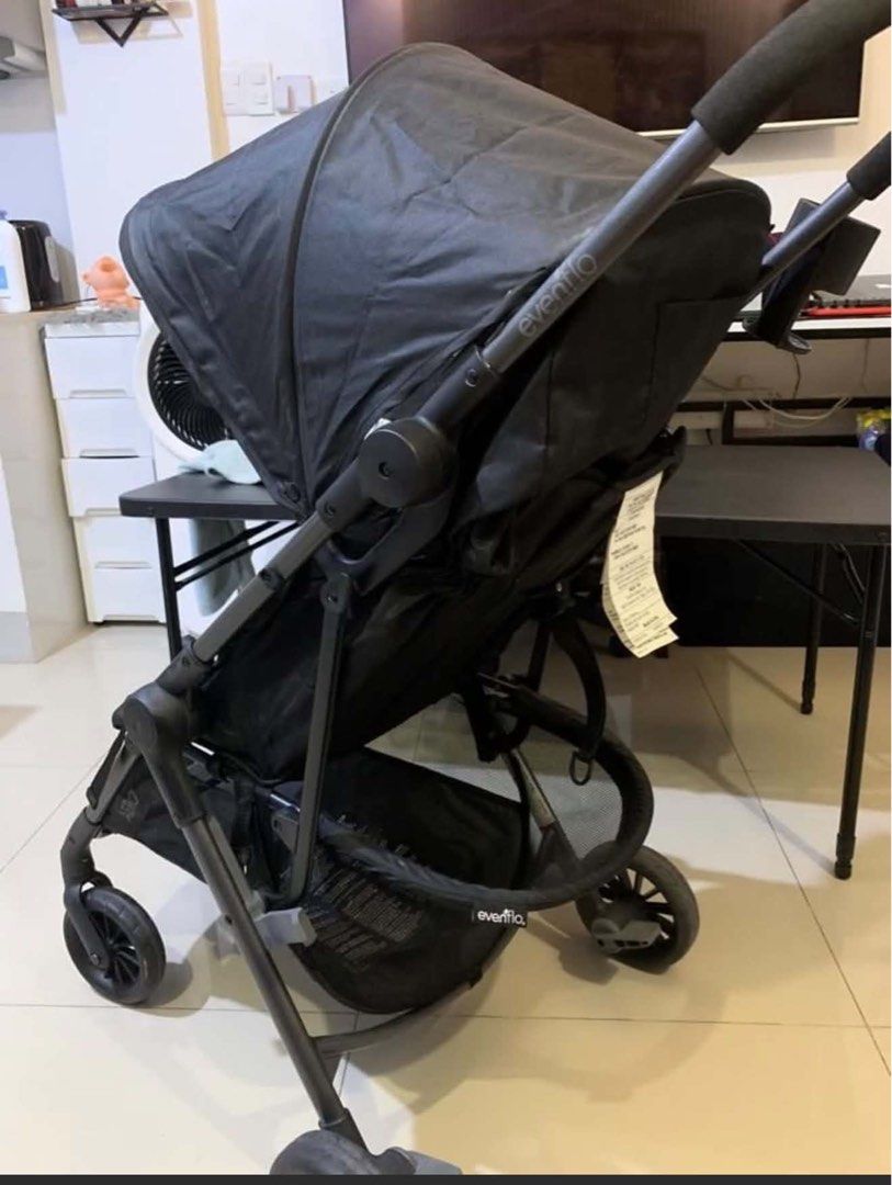 Evenflo Pivot Modular Stroller (Category: Strollers) located in Taguig. Submitted by jdeclutterist (Listing ID 1464810413, Image 1). Description: Selling our authentic Evenflo Pivot Stroller. - Negotiable - 9/10 condition, practically brand new. Used twice and mostly indoor lang. - Huge basket underneath for essentials MOP: GCash / Bank Transfer Strictly no return, no refund. Please ask questions as much as you can before buying✨.