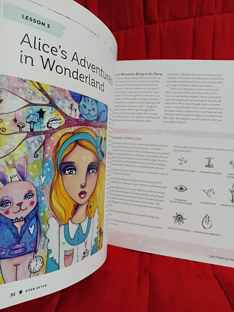 Ever After Art Book by Tamara Laporte (Category: Storybooks) located in Manila. Submitted by krishna_ayanami (Listing ID 1464915185, Image 3). Description: - Fairy tale-inspired mixed-media art guide - Great for developing your personal artistic style - Includes lessons on Alice in Wonderland, Little Red Riding Hood, Bambi, and more - Filled with colorful illustrations and step-by-step instructions - Paperback format.