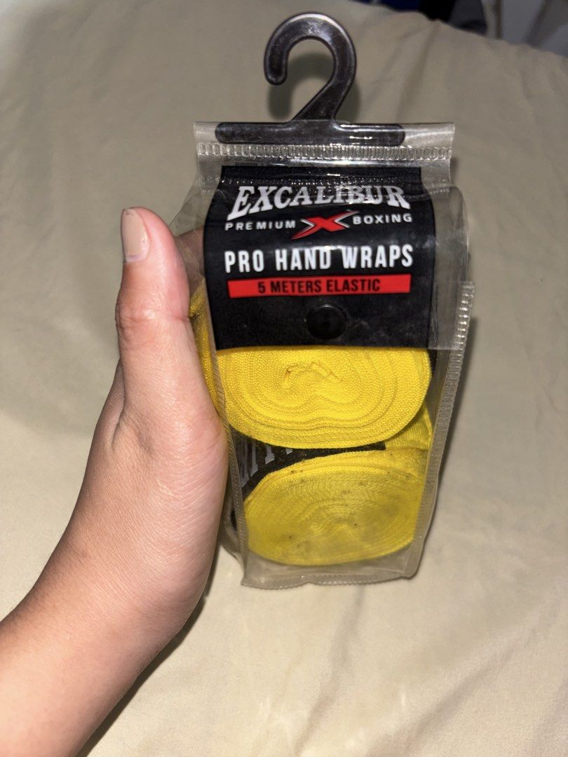 Excalibur Boxing Handwraps (Category: Other Sports Equipment and Supplies) located in Manila. Submitted by ivscurated (Listing ID 1464909931, Image 2). Description: Excalibur Boxing/Muay Thai Handwraps 🥊 Cotton elastic (5 meters) Had this one in black; breathable and nice quality. New and unused..