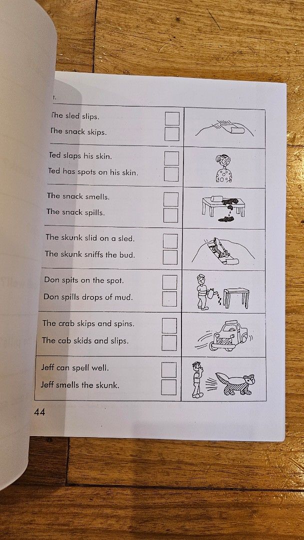 Explode The Code 2 Phonics Workbook ( xeroxed) (Category: Children's Books) located in Quezon. Submitted by cgmhe (Listing ID 1464968825, Image 2). Description: - Title: Phonics Workbook by Nancy Hall and Rena Price (Educators Publishing Service) - Focus: Reading skills, word-picture matching, spelling, and vocabulary - Activities: Word sorting and fill-in-the-blanks - Condition: Clean binding; contains some handwritten markings and practice dood