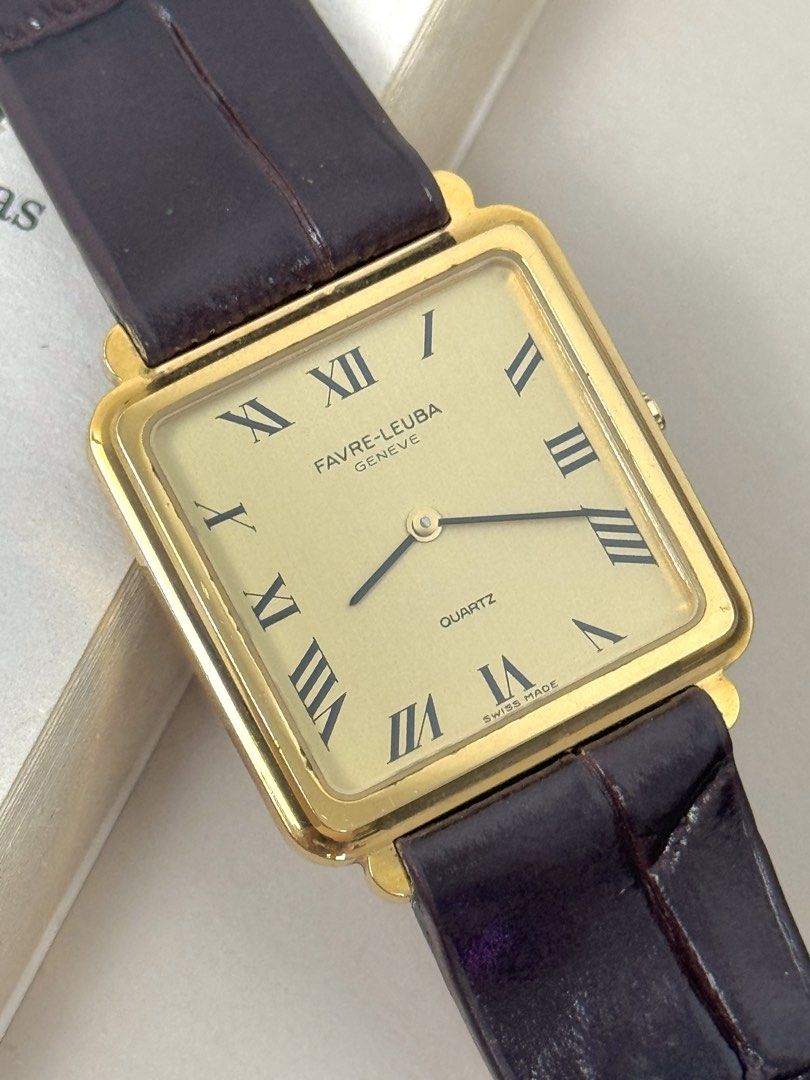 FAVRE - LEUBA TANK UNISEX (Category: Women's Watches) located in Santa Rosa. Submitted by theclubpatina (Listing ID 1464801955, Image 2). Description: FAVRE-LEUBA GENEVE TANK UNISEX ✨ QUARTZ ✨ CASE MEASUREMENT: 26.5 x 31MM (INCLUDING CROWN AND LUG TO LUG) ✨ STRAP LENGTH FITS UP TO 20CM ✨ PRISTINE CONDITION ✨ WORKING CONDITION ✨ AFTERMARKET STRAP AND BUCKLE ✨ COMES WITH REPLACEMENT BOX Mine: 14,800 #vintagewatch #vintagetank #favreleuba #favreleub