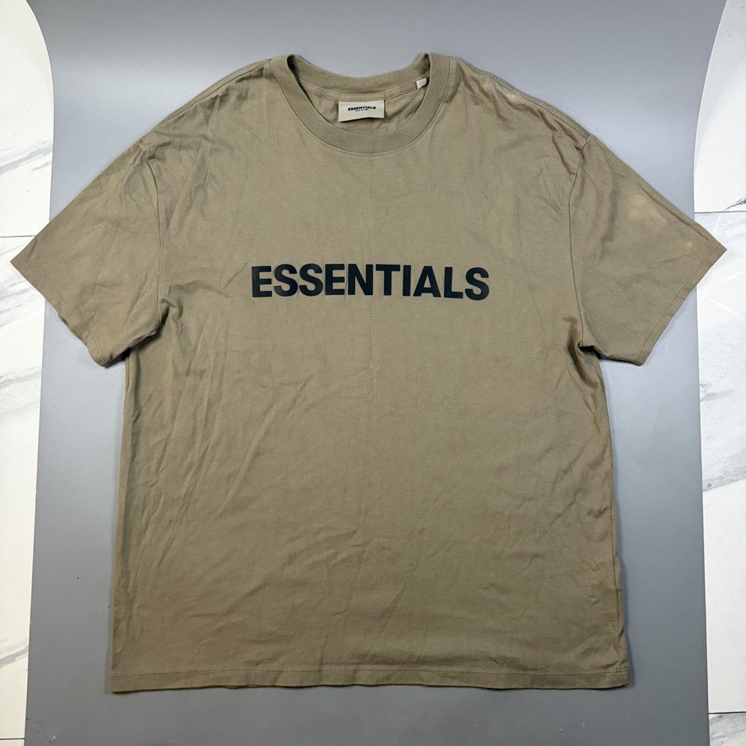 Fear Of God - Essentials - Script Oatmeal (Category: Luxury Apparel) located in Paranaque City. Submitted by millennial_goodz (Listing ID 1464886929, Image 1). Description: WTS Fear Of God - Essentials - Script Oatmeal Size Medium oversized Dimensions: 24/30 Flaw: Minimal stains (halos not visible) P850 only DM.