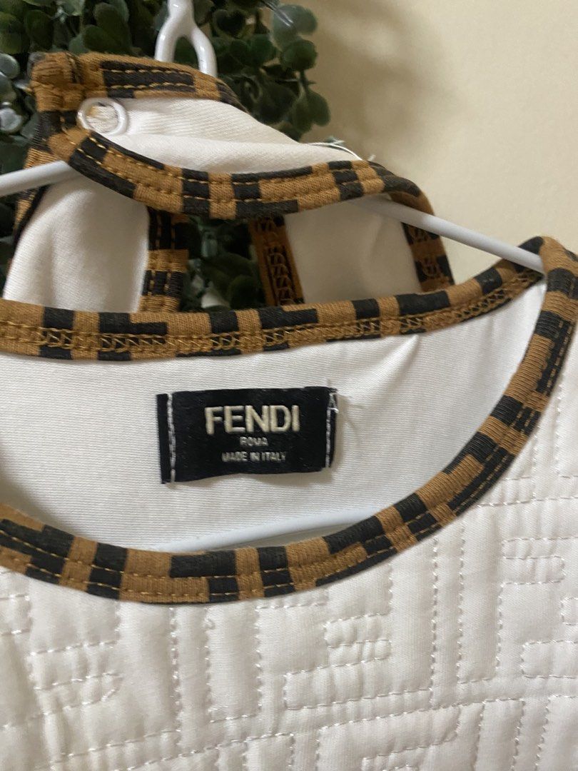 Fendi logo embossed footed frogsuit (Category: Babies & Kids Fashion) located in Manila. Submitted by avathriftedcloset (Listing ID 1464876077, Image 2). Description: .