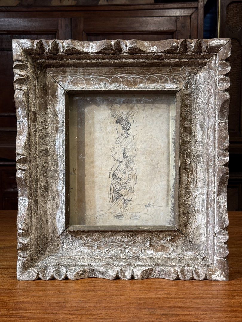 Fernando Amorsolo Sketch with Stamp (Category: Art & Prints) located in Manila. Submitted by sinaunang_gamit (Listing ID 1464788168, Image 1). Description: Fernando Amorsolo Sketch with Stamp Frame Height: 16.5 inches Frame Width: 15 inches Wood Frame ₱65k.