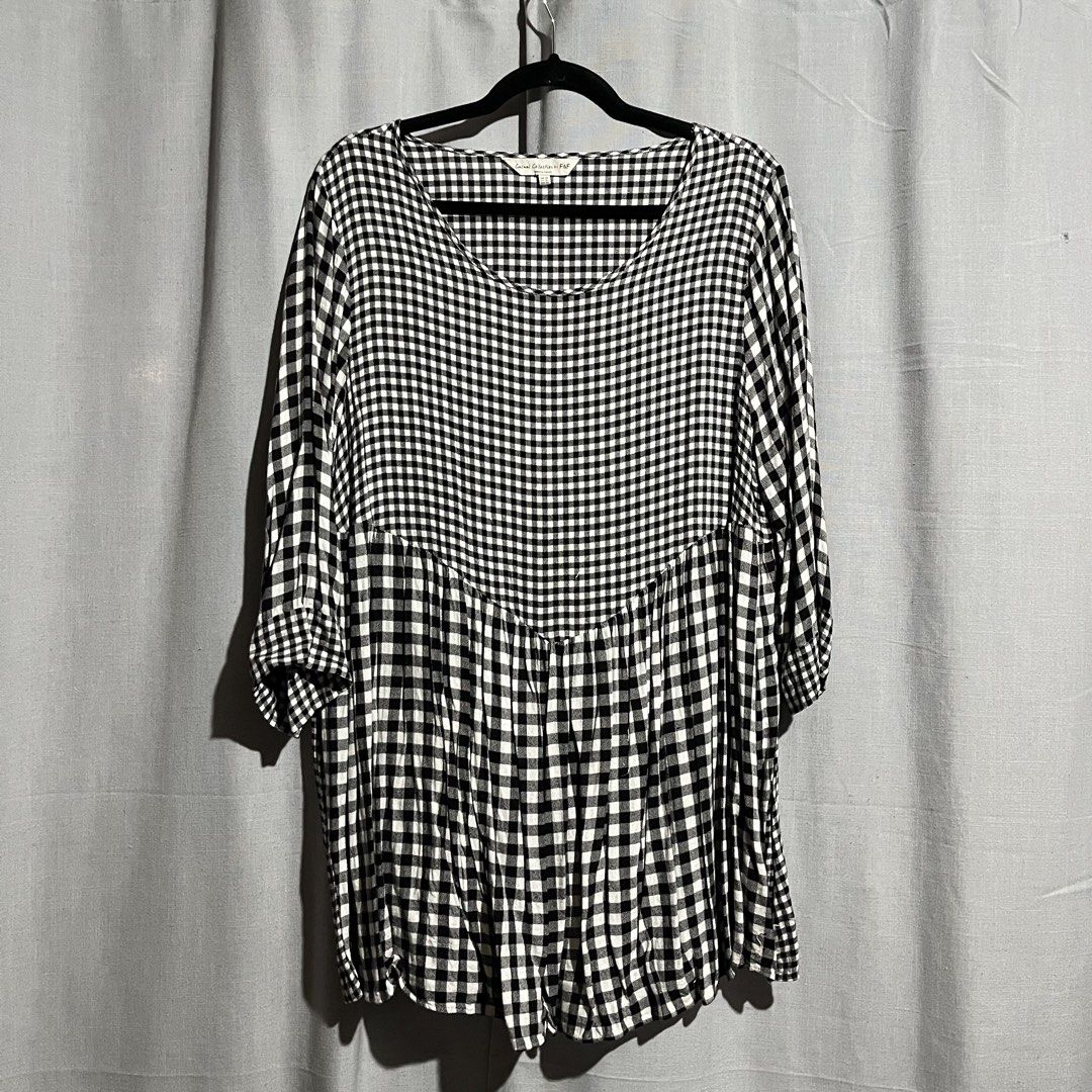 F&F Plaid/Checkered Tunic Top (Category: Longsleeves) located in Tanjay. Submitted by febmarie (Listing ID 1464850377, Image 1). Description: 📍 Negros Oriental 📦 J&T — SF c/o buyer.