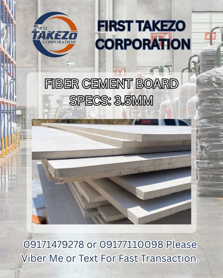 FIBER CEMENT BOARD SPECS: 3.5MM (Category: Home Improvement Tools & Accessories) located in Manila. Submitted by 09171479278_elsie. (Listing ID 1464774740, Image 1). Description: FIBER CEMENT BOARD SPECS: 3.5MM.
